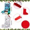 24 Pcs Color Your Own Christmas Stockings Kit DIY Coloring Nativity Stocking Crafts for Kids and Adults, Jesus Religious Xmas Home Decor for Fireplace Holiday Tree Ornaments (Santa Claus)